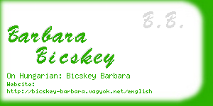 barbara bicskey business card